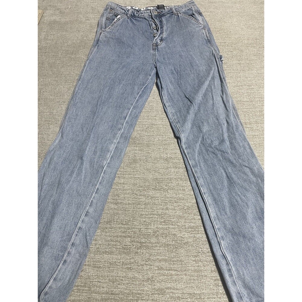 S.O.N.G Carpenter Jeans Women's 5/27 Blue High-Rise 90's Boyfriend Cotton